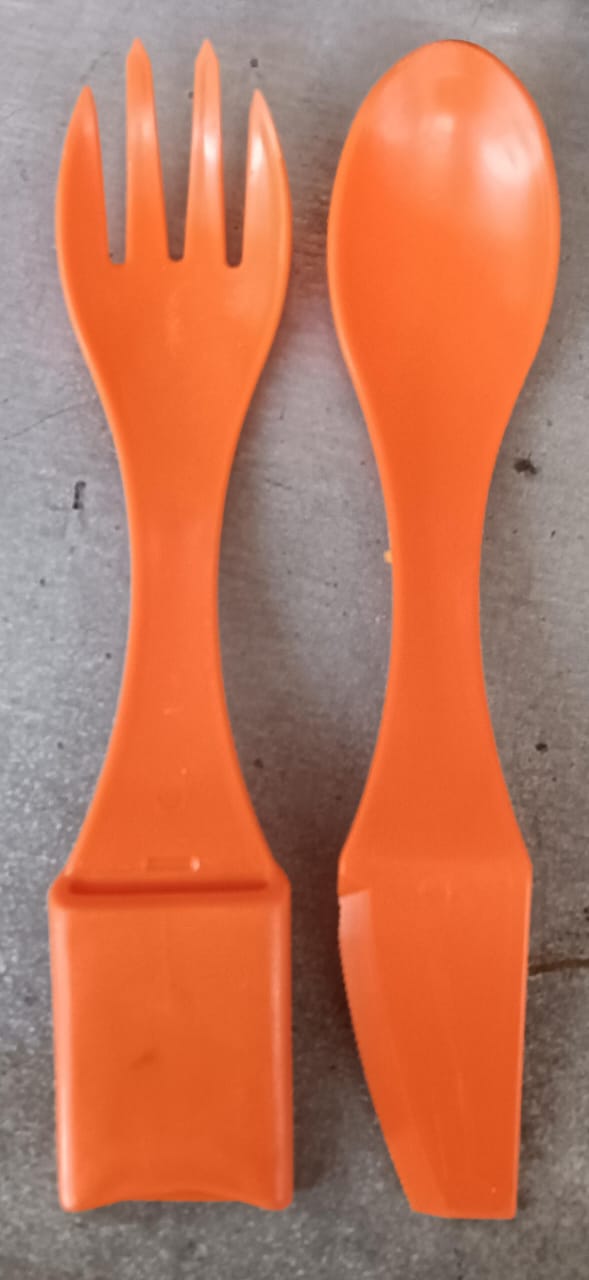 Smart Compact Cutlery Set Travel Cutlery Set 4 in 1 Cutlery Set, Spoon Fork Knife & Tongs - Springkart