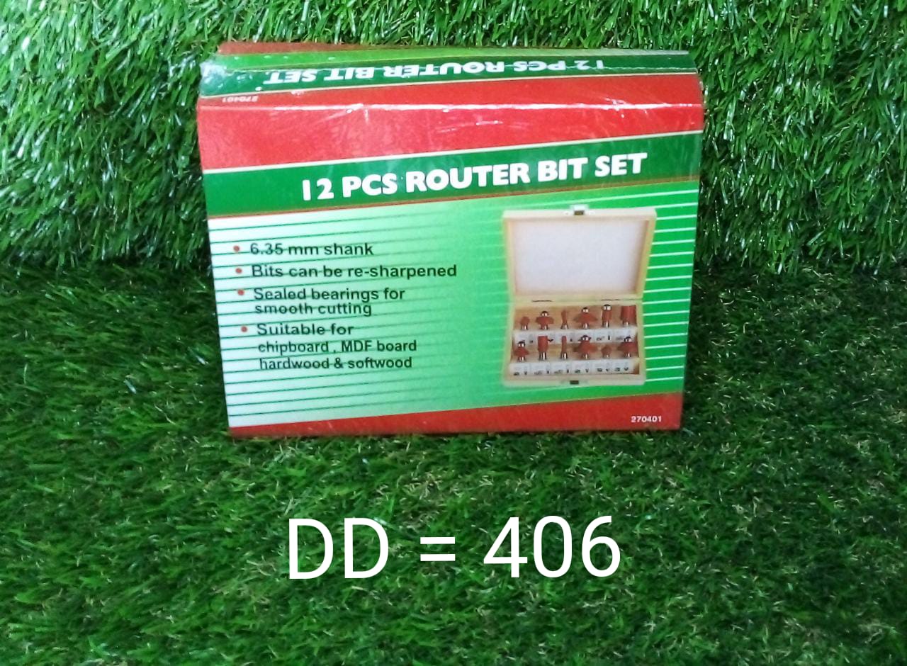 12 / 15pcs Milling Cutter Router Bit Set - Springkart