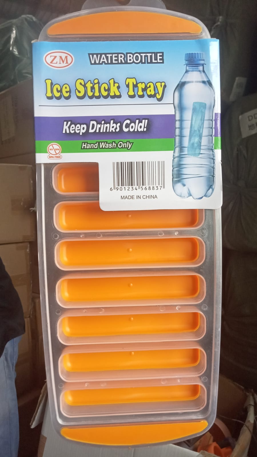 Water Bottle Ice Stick Tray with Push Pop Cubes - Springkart