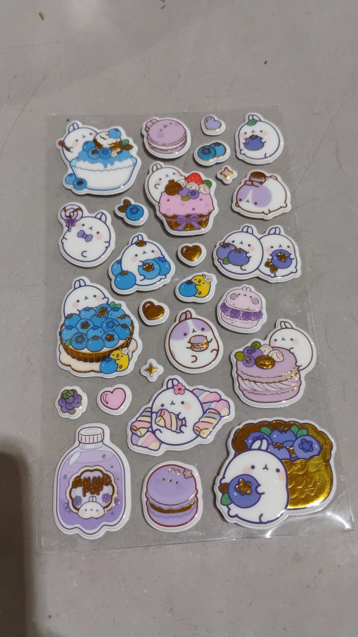 Multipurpose Adhesive 3D Stickers (1 Sheet / 17×10 Cm) - Springkart