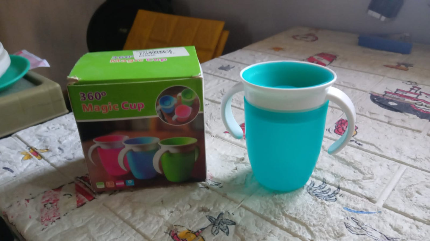 360d Magic Cup, Baby and Sippy Cup, Water and Weaning Cup 6+ to 12 Months, 7 oz/207 ml, Doidy Cup - Training Sippy Cups - Use from 3-6 Months to Toddler (1 Pc 207ML) - Springkart