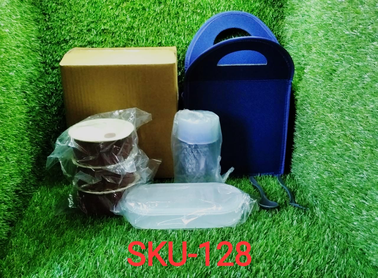 Steel Lunch Box Set (4 pcs, Black) - Springkart