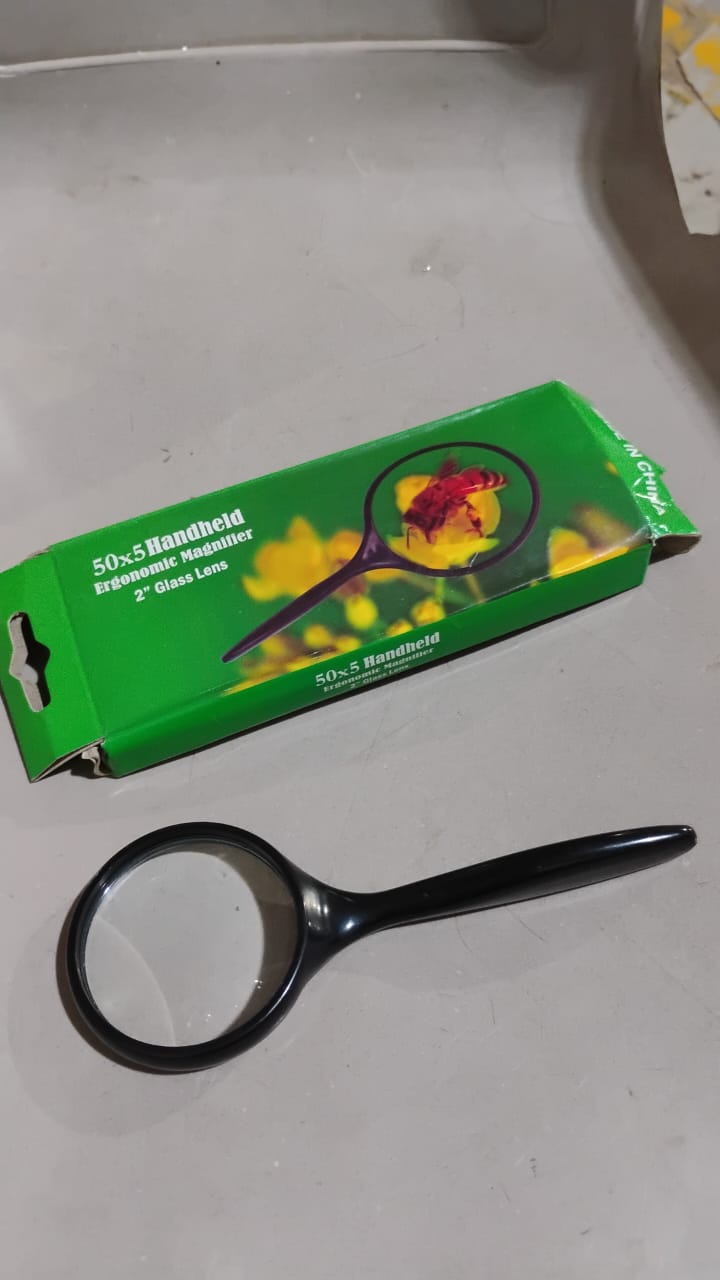 Magnifying Glass 50×5 for Reading / Map (55 MM / 1 Pc) - Springkart