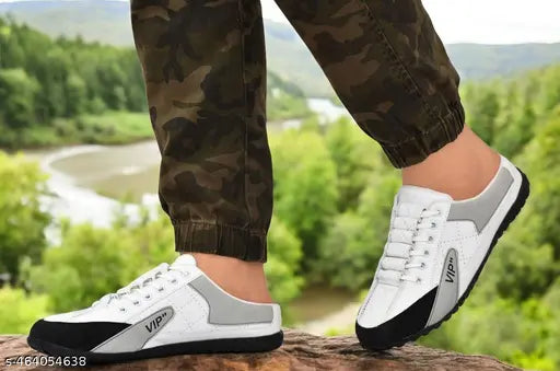 Men White Style Sneakers Sandal - Springkart