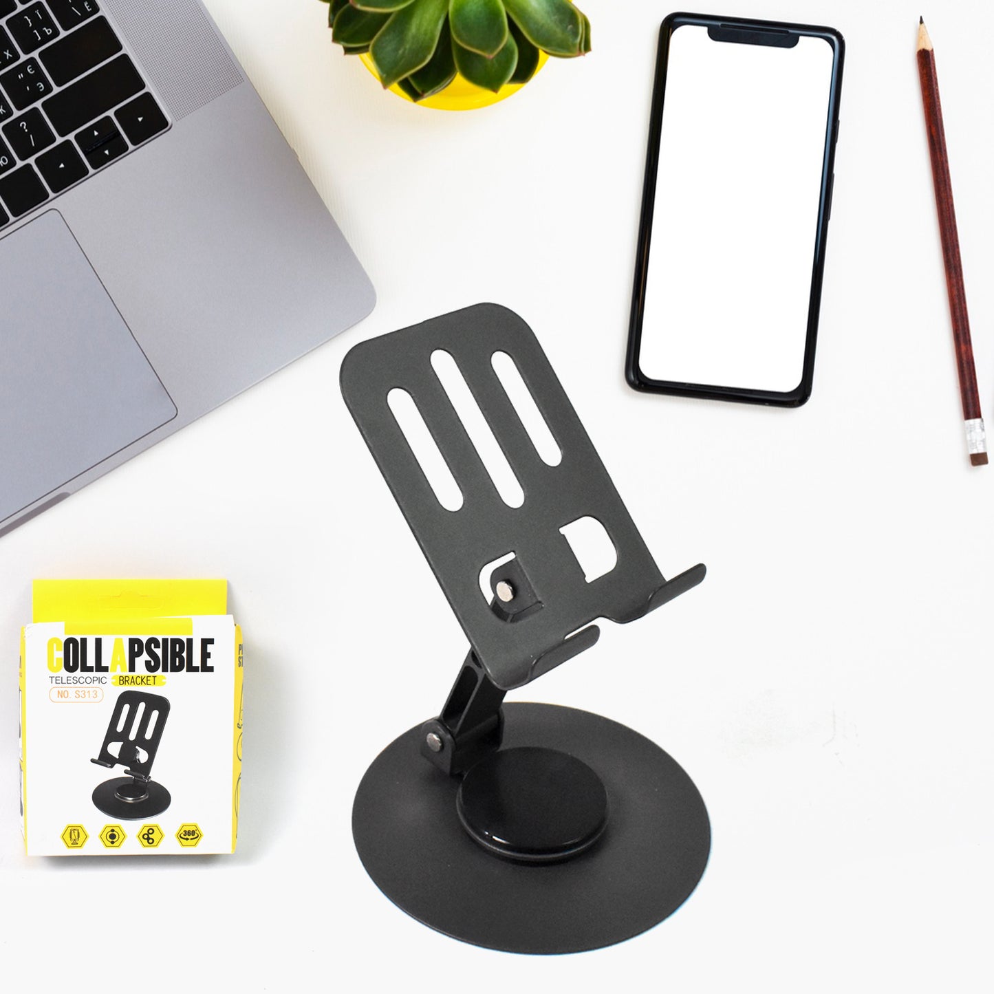 Mobile Stand Foldable 360 Rotatable Mobile Stand (1 Pc) - Springkart