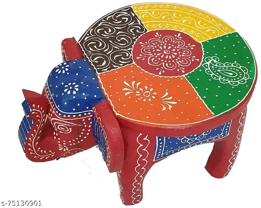 Wooden Elephant stool/décor stool/showpiece -II - Springkart