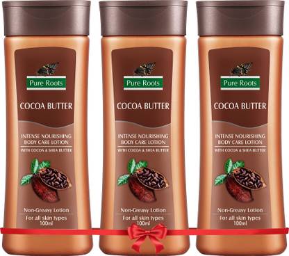 Pure Roots Cocoa Butter Body Care Lotion - Pack of 3 ( 100ml * 3 ) (300 ml)