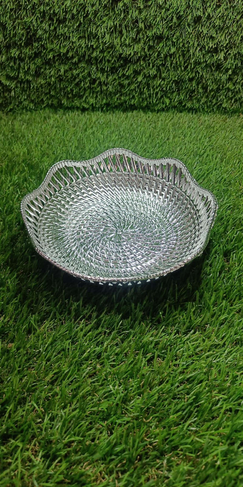 Round Serving Tray, Traditional Serving Tray, Multipurpose Serving Tray, Decorative Serving Platters, Mukhwas Serving Tray (1 Pc) - Springkart