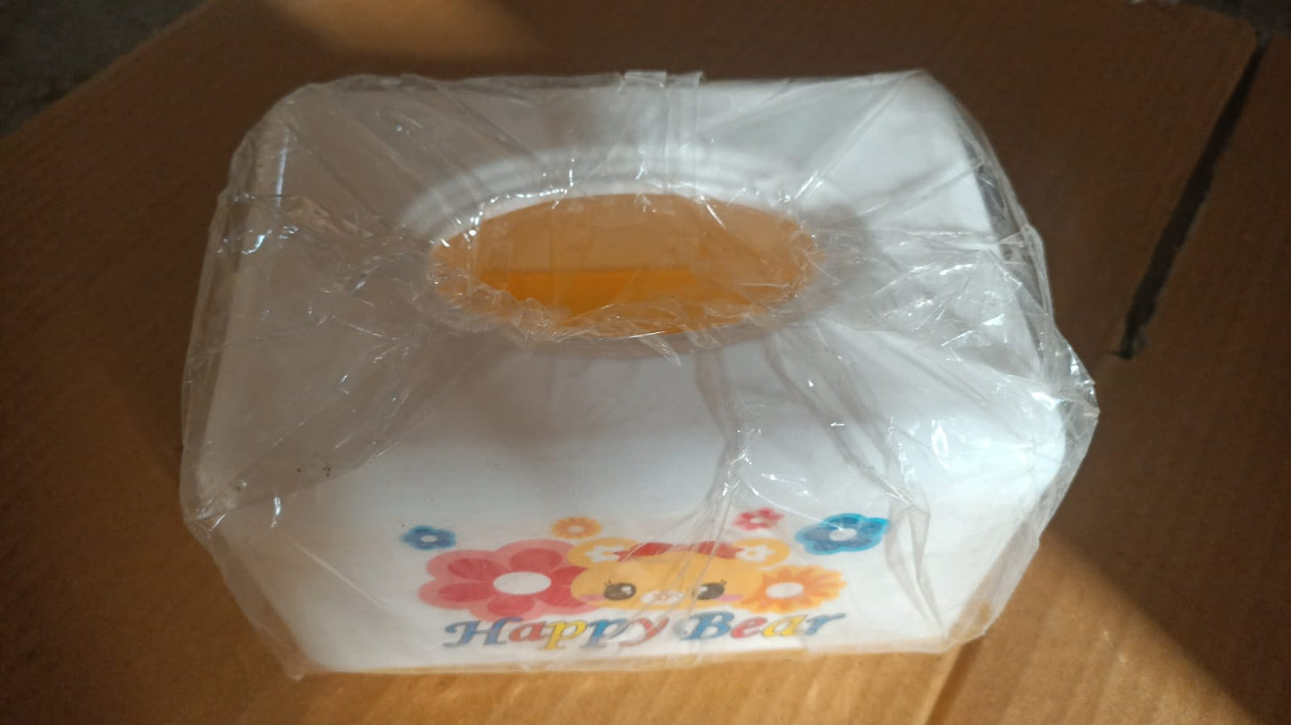 Modern Plastic Tissue Paper Holder & Napkin Dispenser For Office, Living Room, Bedroom, Night Stand & Desk - Springkart