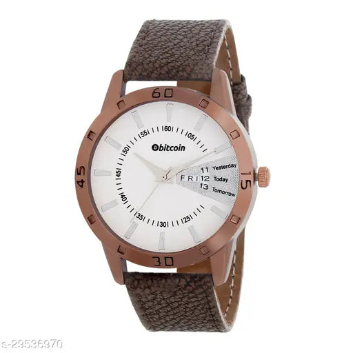 BITCOIN Wrist Watch For Men With Day & Date Indicator - Springkart
