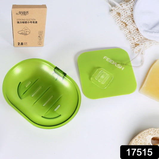 Plastic Soap Dish Holder for Bathroom Shower Wall Mounted Self Adhesive Soap Holder Saver Tray-Plastic Sponge Holder for Kitchen Storage Rack Soap Box, Bathroom - Springkart