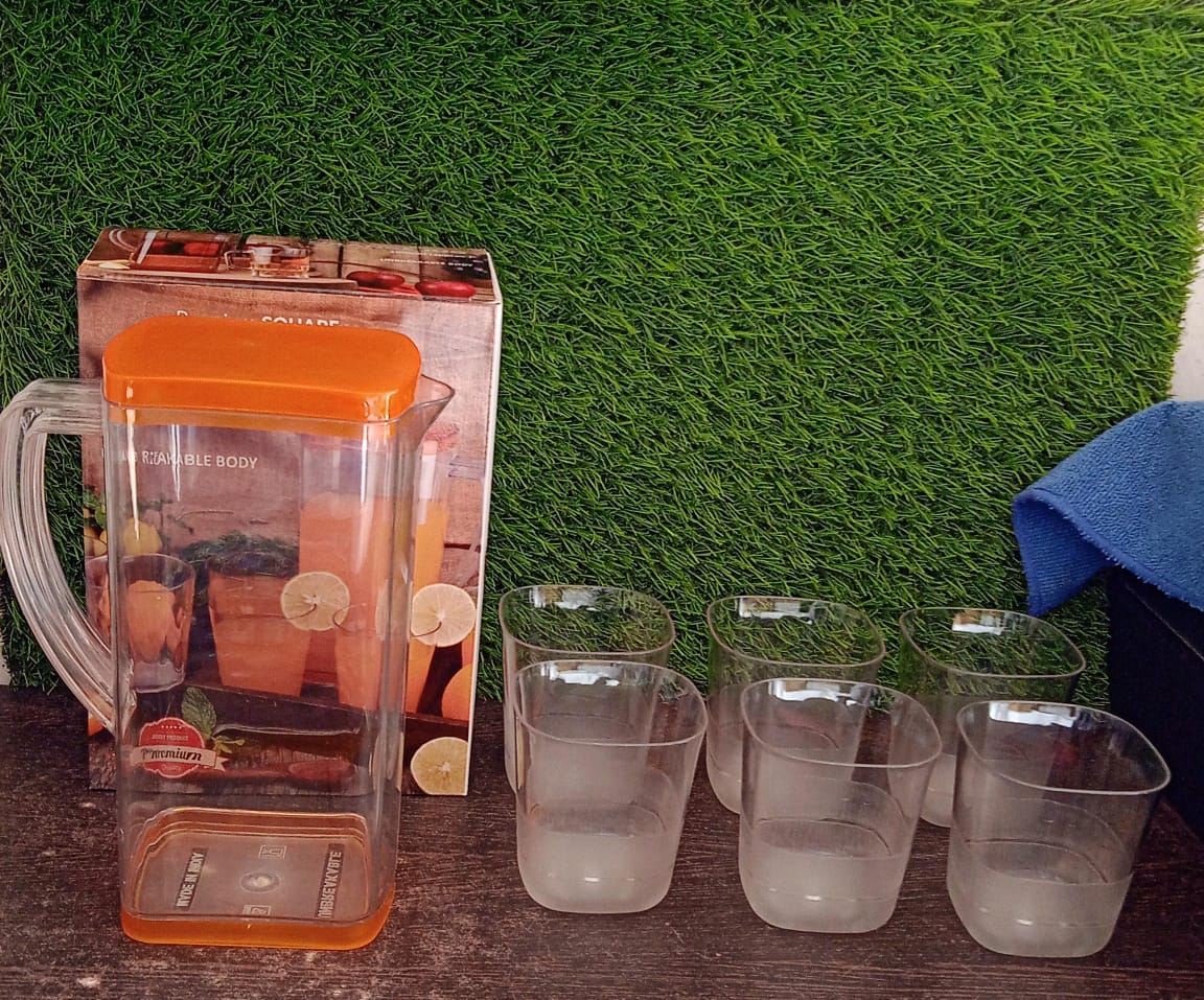 Resistant Glass Jug for Juice, Milk, Cold or Hot Beverages (plastic) - Springkart