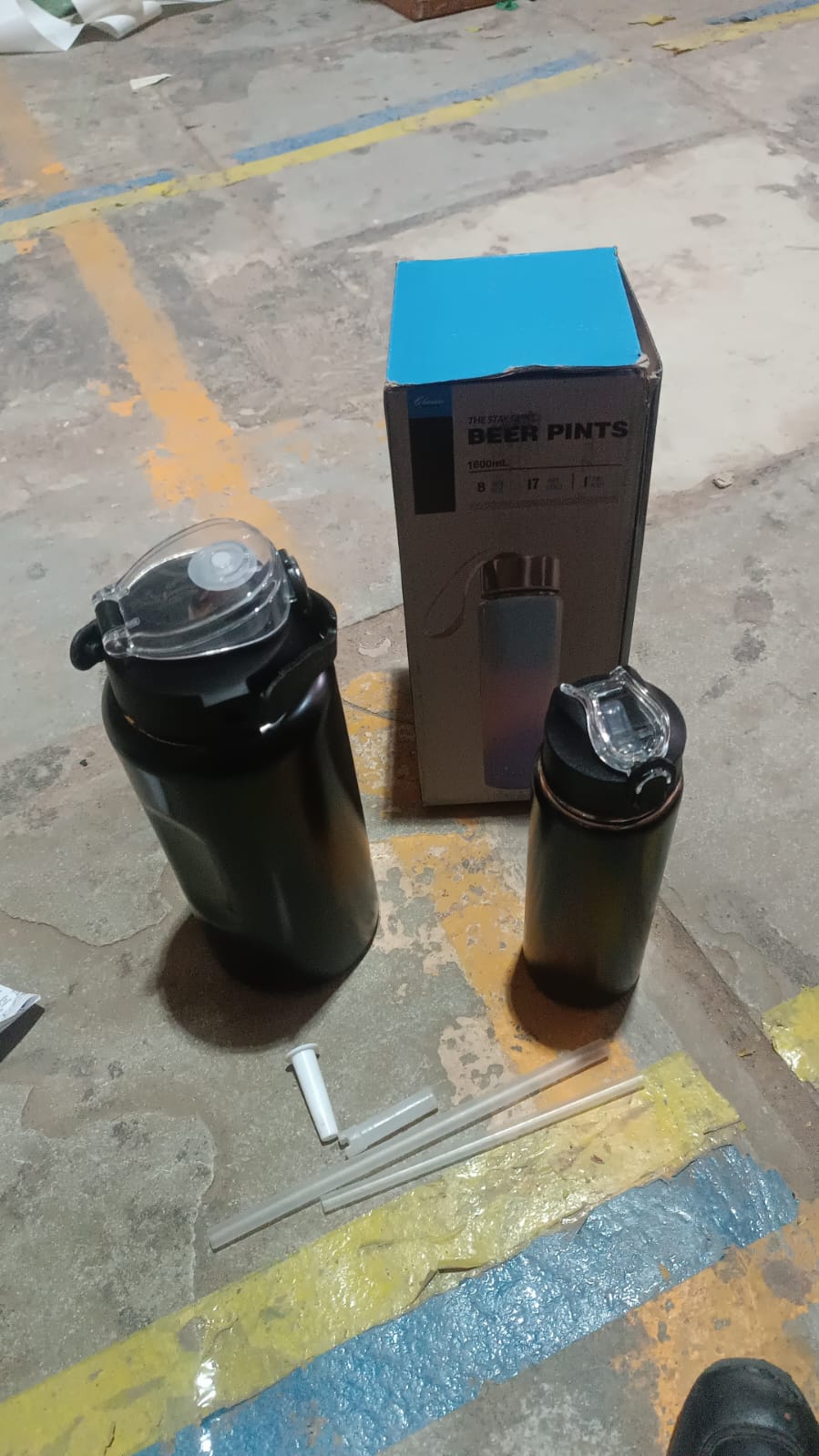 3 In 1 Stainless Steel Insulated Water Bottle, Double Wall Vacuum (3 Pcs Set / Different Size) - Springkart