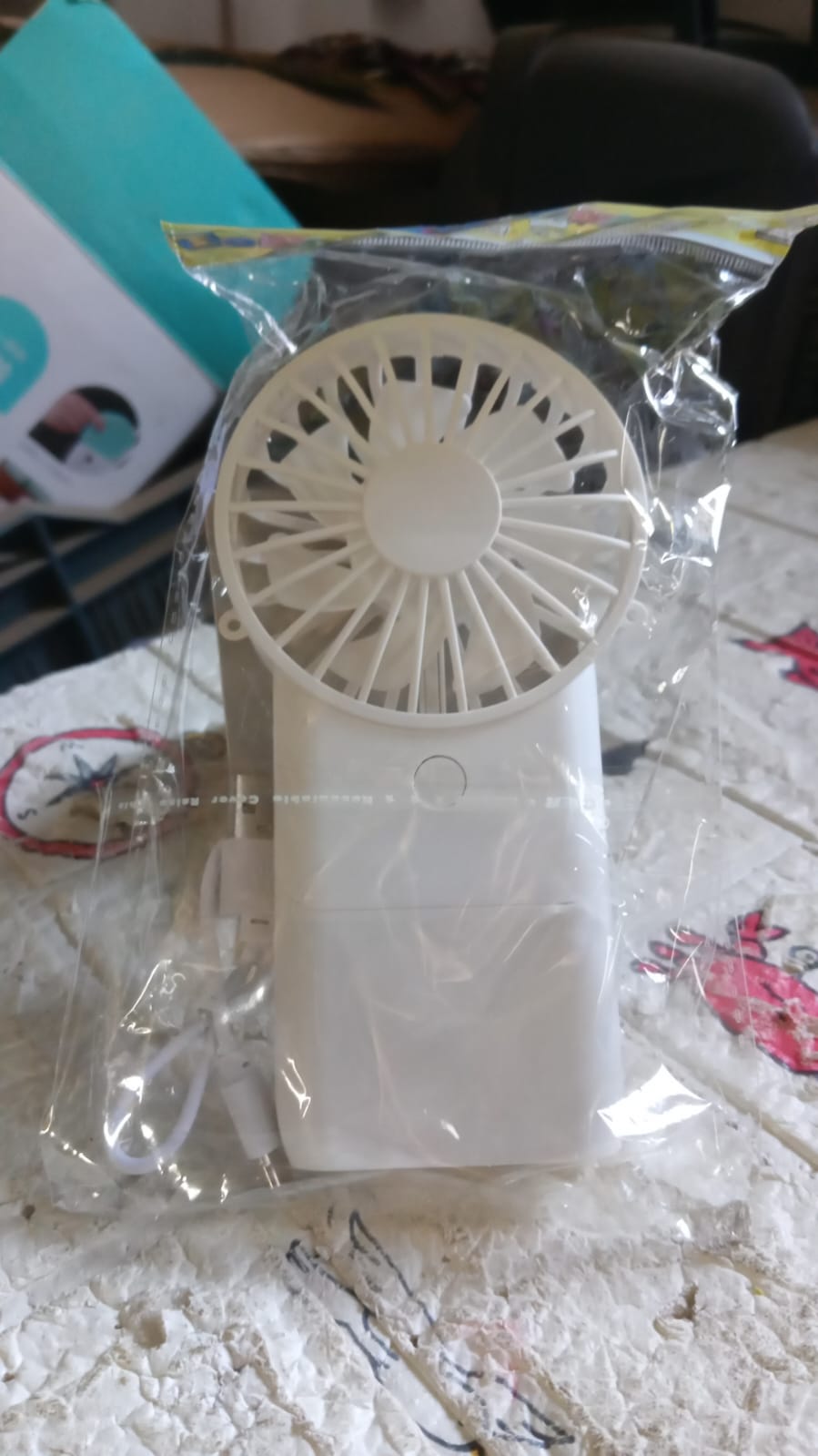 Portable Small Electric Fan, Handheld Fan With 3 Modes USB Rechargeable Mini Student Handheld Class Personal Fan (1 Pc) - Springkart
