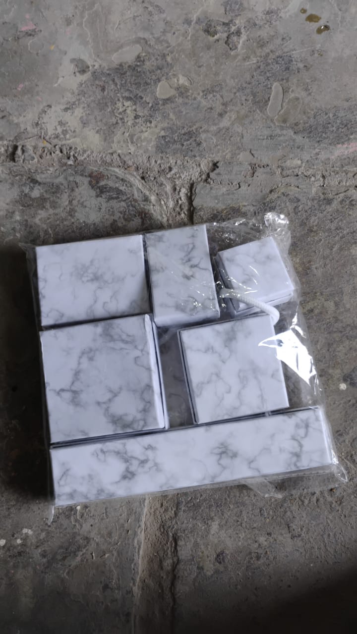 Cardboard Jewelry Boxes Gift Case Small Paper Jewelry Gift Boxes (7 Pcs Set / Mix Size) - Springkart