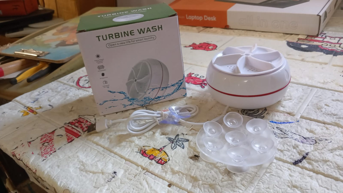 Mini Washing Machine Turbine Washing Machine Door Hinge Lightweight Turbo Washer with USB Cable For Home, Camping ,College ,Rooms Use - Springkart