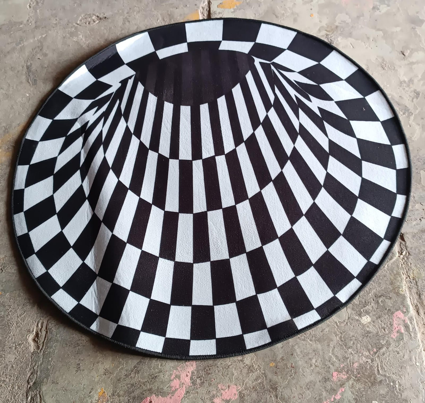 3D Space Round Carpet, Floor Mat Non-Woven Doormat (1 Pc / 78 Cm) - Springkart