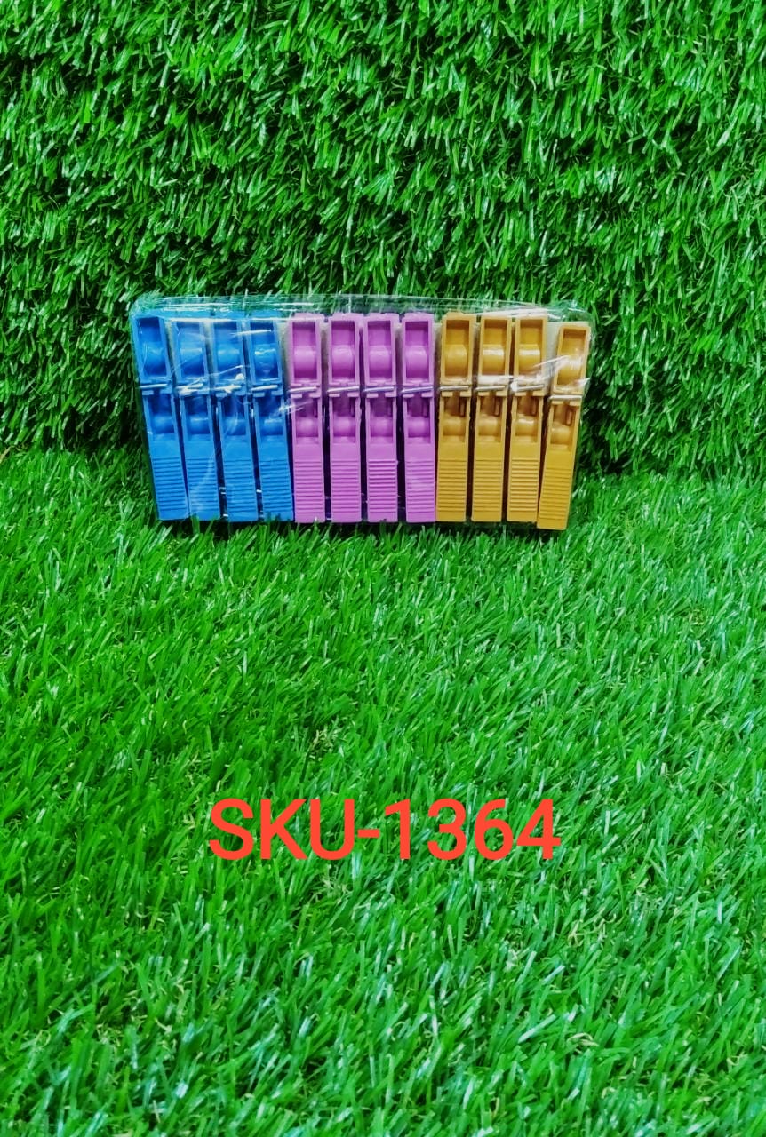 Multipurpose 12 Pcs Cloth Clips (Multicolour) - Springkart