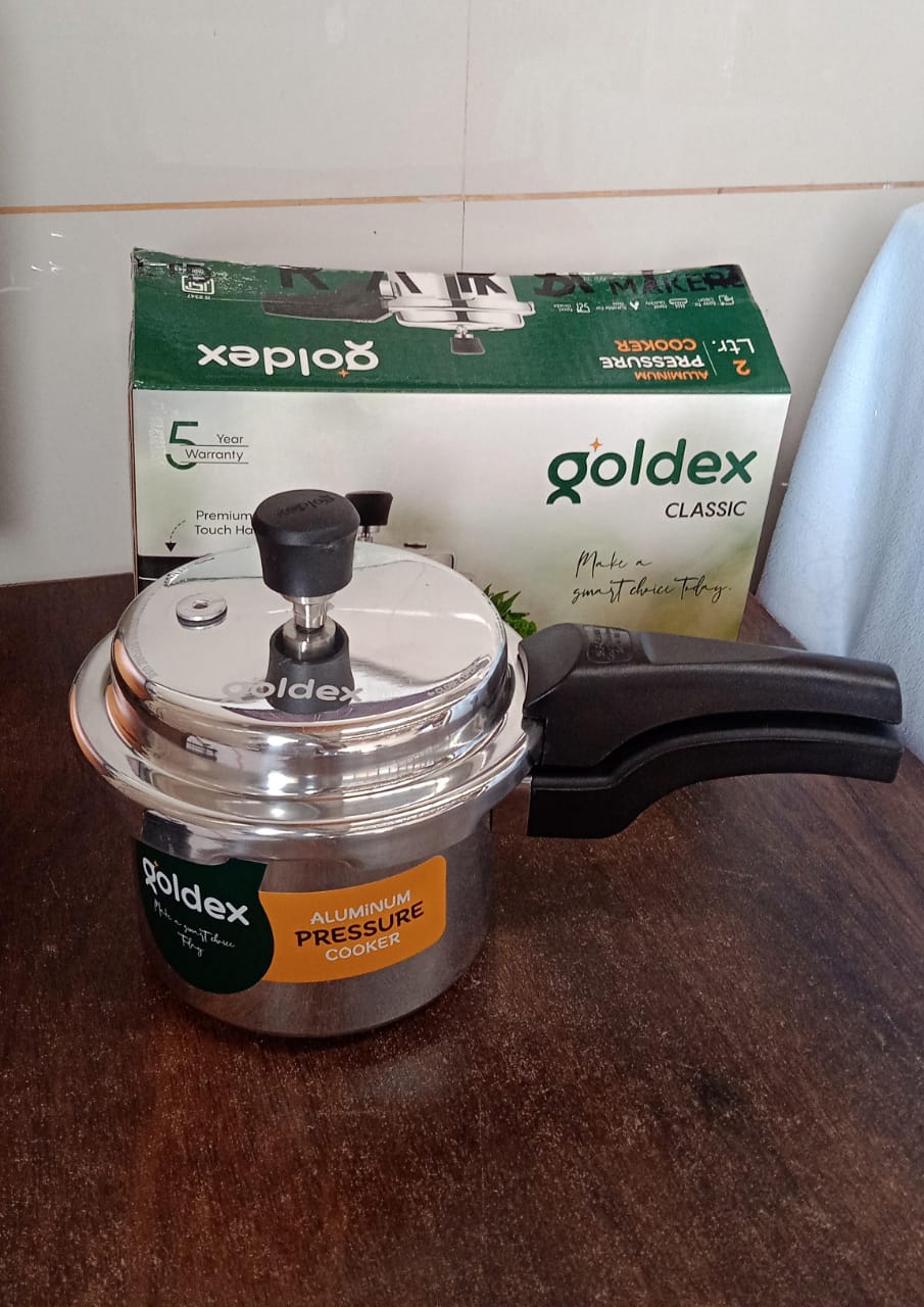 Aluminium Classic Goldex Pressure Cookers With Outer Lid (2 Litres / 5-Year warranty) - Springkart