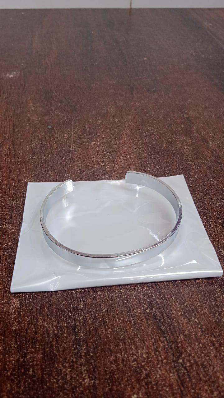 Customized / Personalized Stylish Kada Bracelet (1 Pc / Silver) - Springkart