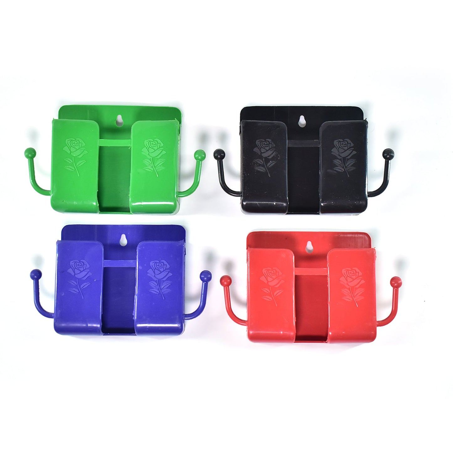 6201a Wall Mounted Storage Boxremote Storage Organizer Case With 2 Side Hanging Hooks. - Springkart