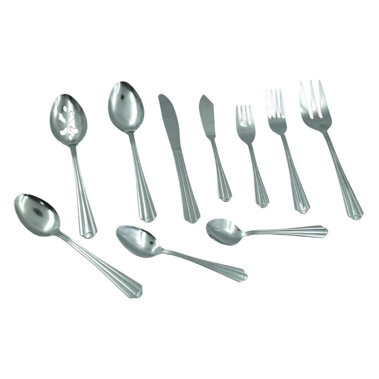 45Pc Stainless steel Flatware Set Used For Dinner, Breakfast And Lunch Purposes In All Kinds Of Places. - Springkart