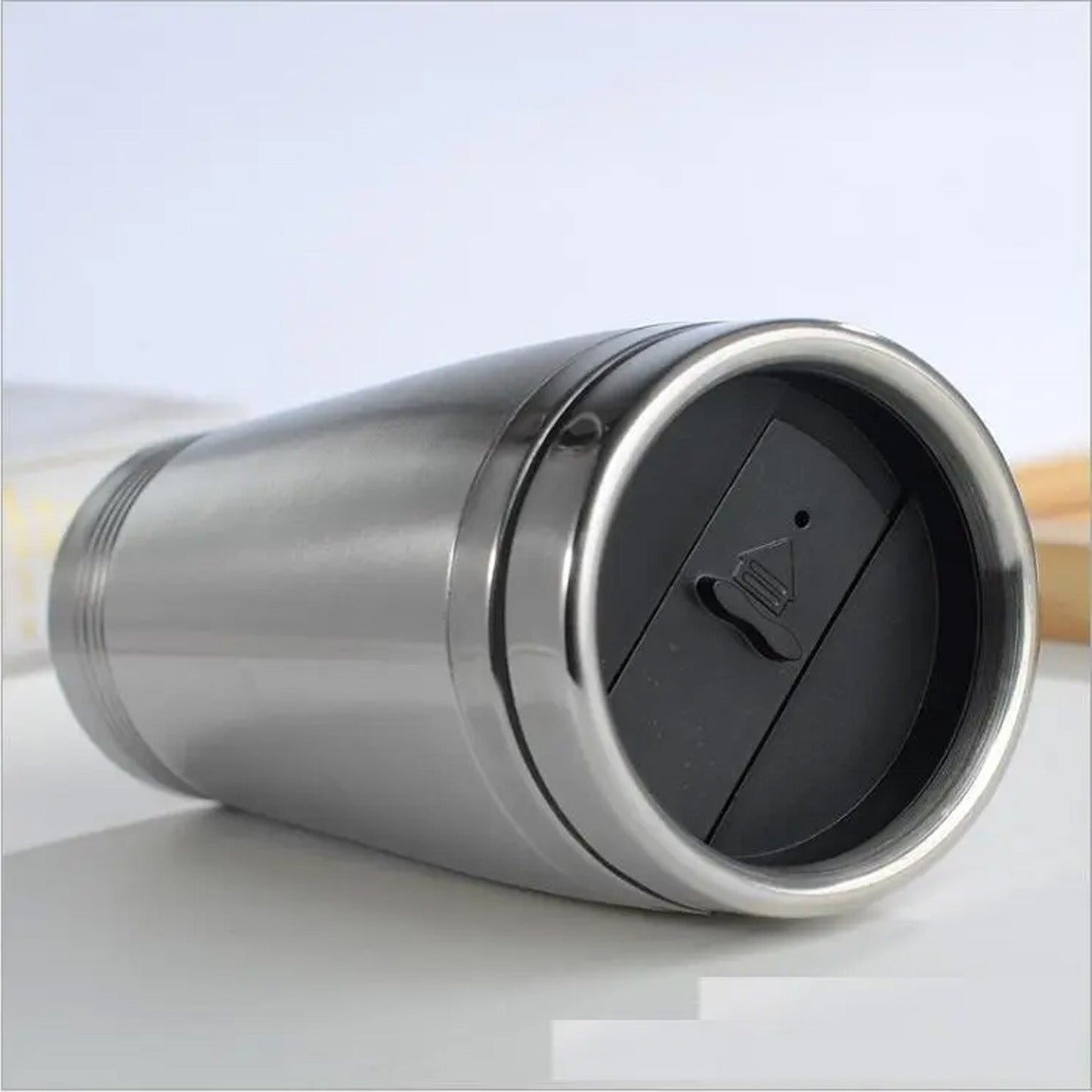 Stainless Steel Vacuum Glass Insulated Glass Coffee Cups (With Lid & Handle / 1 pc) - Springkart