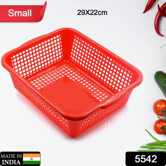 Plastic 1 Pc Kitchen Small Size Dish Rack Drainer Vegetables and Fruits Washing Basket Dish Rack Multipurpose Organizers (29x22CM Mix Color) - Springkart