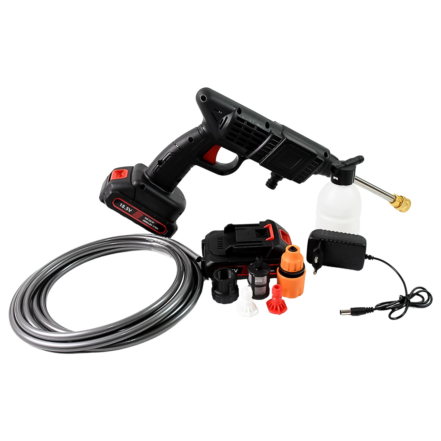Double Battery 18.5v Rechargeable Electric Car Washer Gun (1 Set) - Springkart