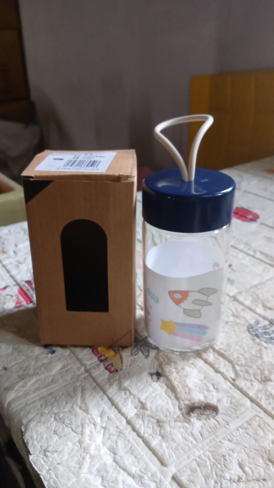 Outdoor Sport Glass water bottle 350ml leak proof BPA-free for travel cold and hot water glass water bottle with daily water intake for gym and children, Home, Travel, Office Use - Springkart