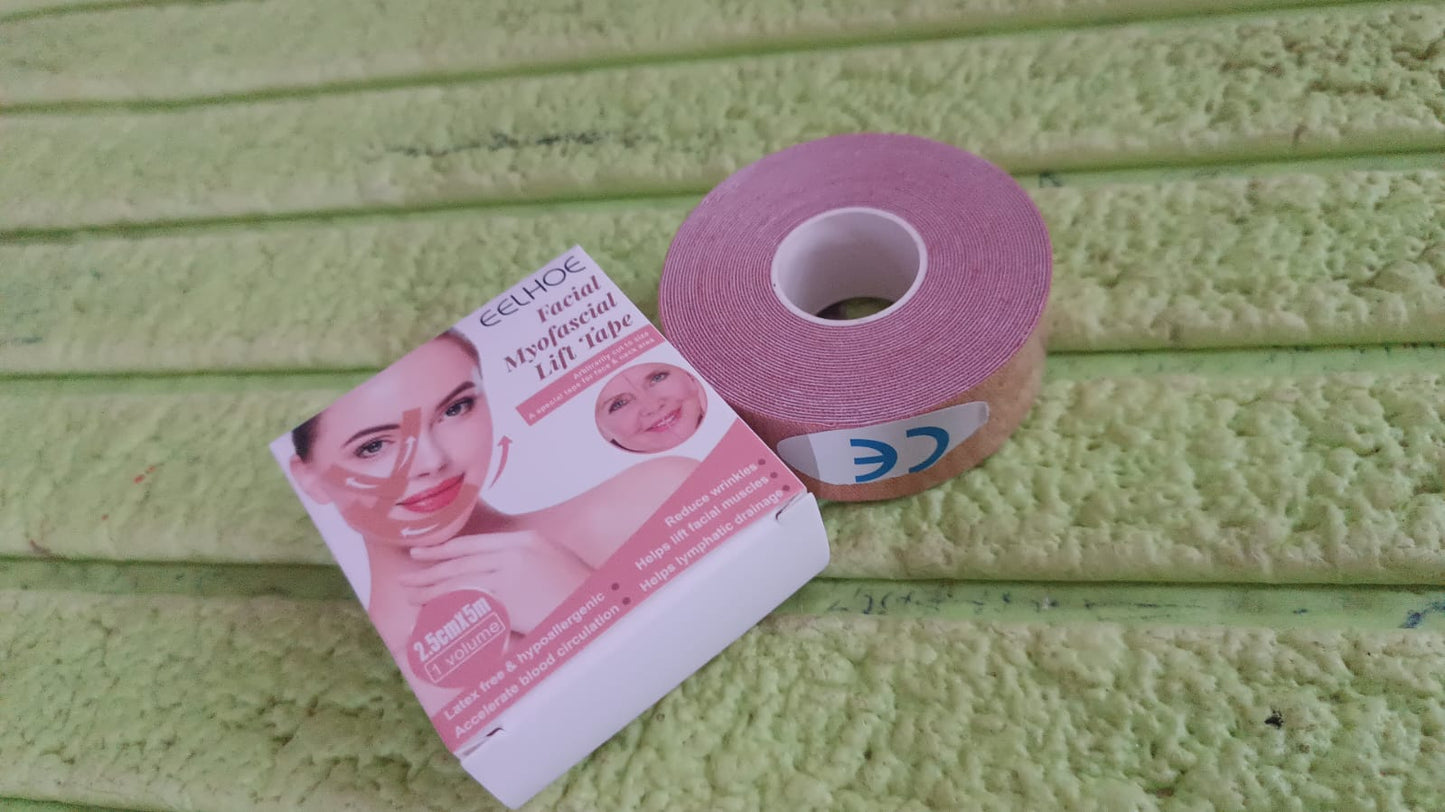 Face Lifting Tape, Myofascial Face Tightening Tape, 2.5 cm x 5 m (1 Pc) - Springkart