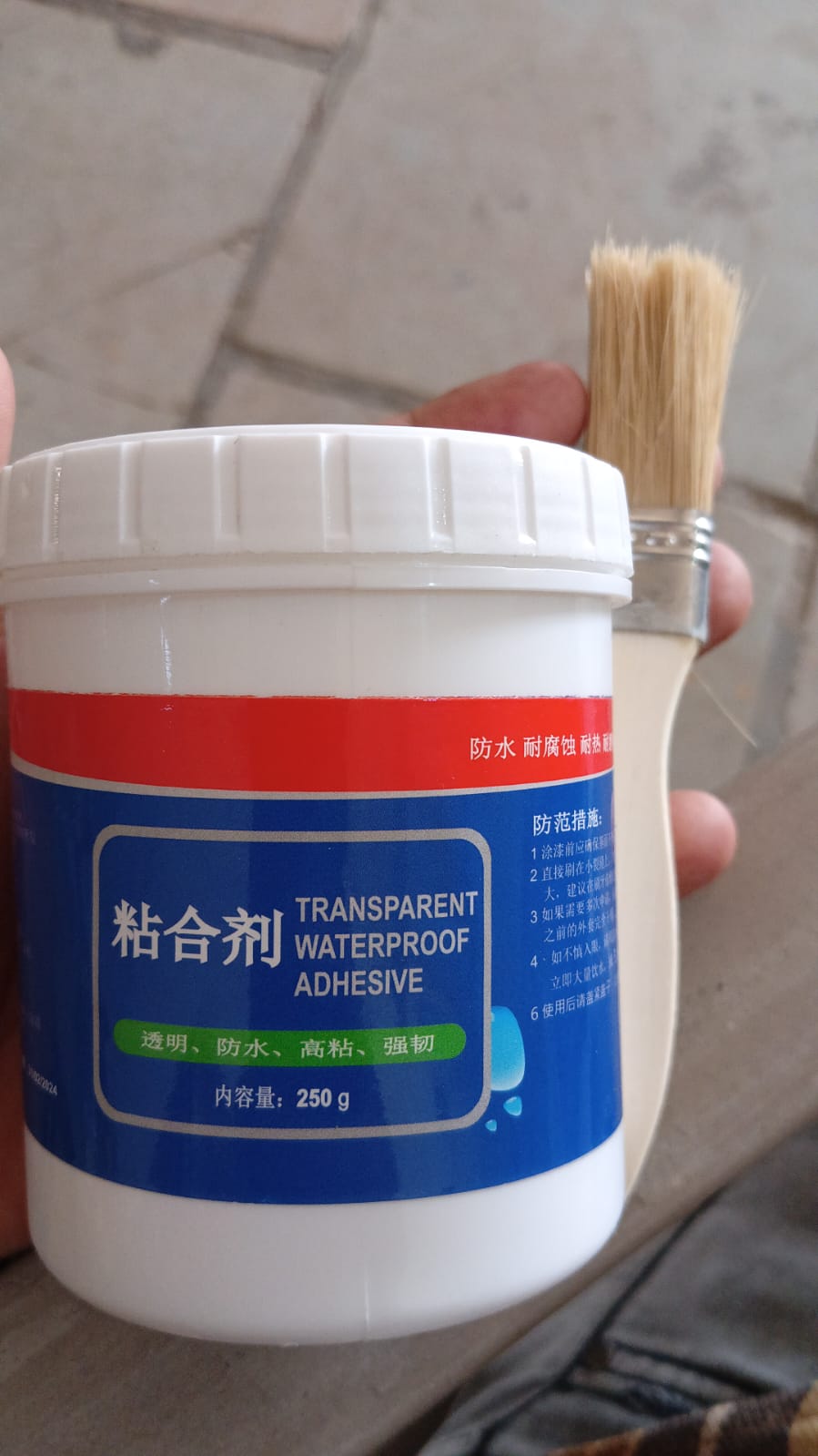 Transparent Waterproof Glue 250g with Brush, Leakage Protection Outdoor Bathroom Wall Tile Window Roof, Anti-Leakage Agent, sealant glue, Roof Sealant Waterproof Gel - Springkart