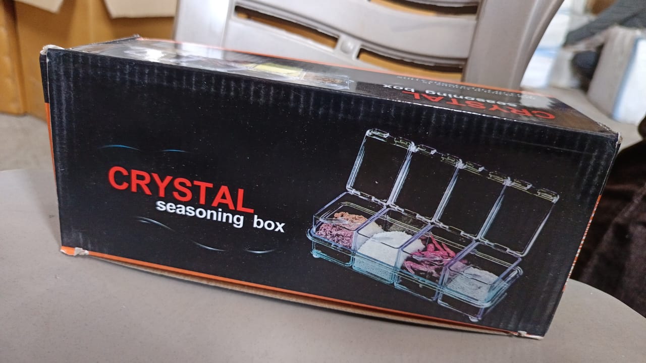 Crystal Seasoning Acrylic Box Pepper Salt Spice Rack - Springkart