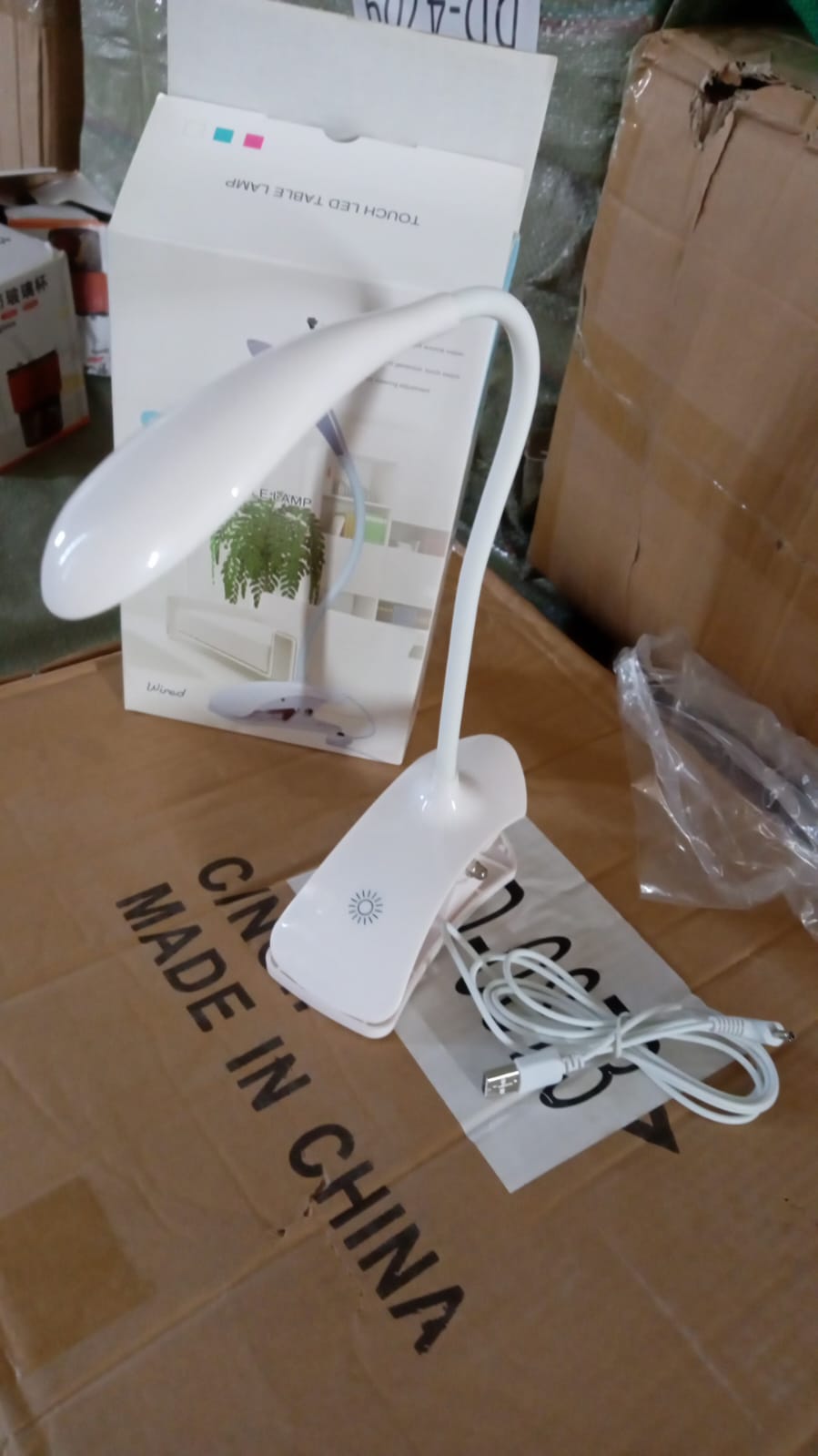 Desk Lamp Adjustable Gooseneck USB Rechargeable 3 modes of Lighting, Reading Lamp for Dorm White, Study Desk lamp Suitable for Girls College Bedroom Reading - Springkart