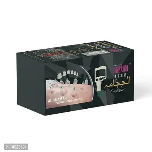 Hijama Wet Acupressure Vacuum Therapy Kit with 6 Cups 1 Suction Pump, Black - Springkart