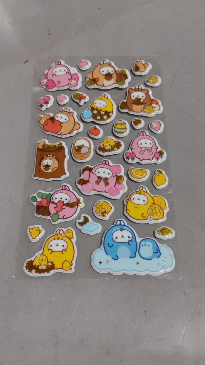 Multipurpose Adhesive 3D Stickers (1 Sheet / 17×10 Cm) - Springkart