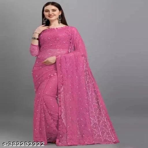 Self Design Bollywood Net Saree - Springkart