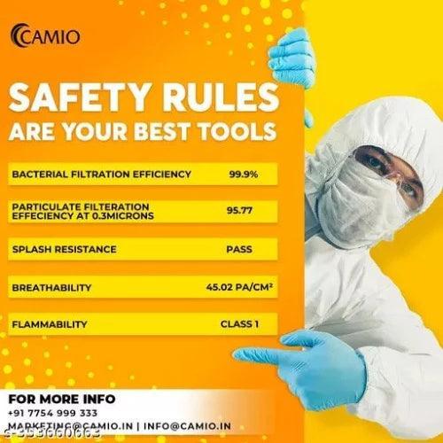 CAMIO Premium 3-Layer Surgical Masks (Pack of 100) - Springkart