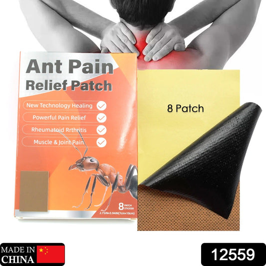 Ant Pain Relief Patch - Pack of 8 Patches | Instant Relief from Muscular Pain & Joint Pain| Natural Pain Relief Patches | Powerful Pain Relief, No Side Effects - Springkart