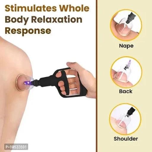 Hijama Wet Acupressure Vacuum Therapy Kit with 18 Cups 1 Suction Pump, White - Springkart