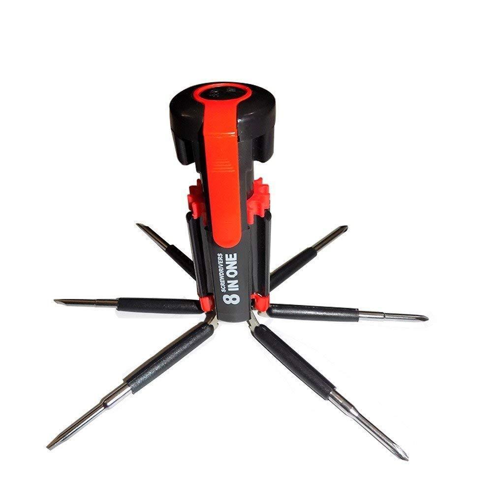 8 In 1 Multi-function Screwdriver Kit With Led Portable Torch - Springkart
