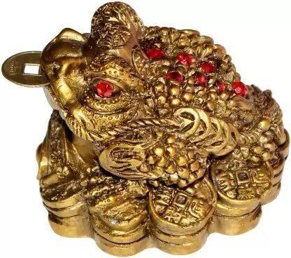 Vastu / Feng Shui / Three Legged Frog With Coin For Health, Wealth And Happiness | Decorative Showpiece for Home d�cor - 7 cm - Springkart