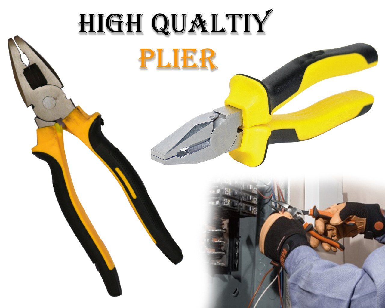 444 Heavy Duty Combination Plier Wire Cutters - Springkart