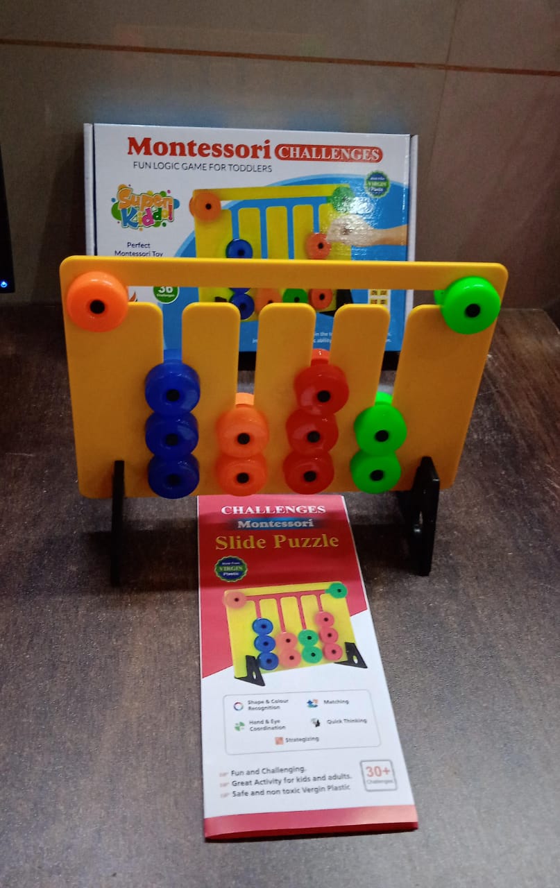 Montessori Slide Puzzles Toys for Kids (36 Challenges / 1 Set) - Springkart