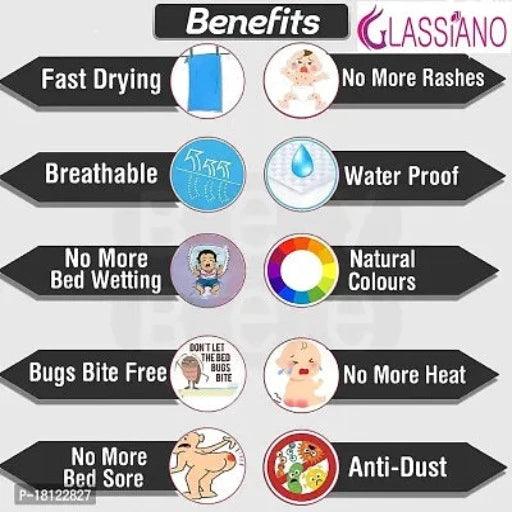 Waterproof Reusable Ultra Soft Breathable Bugs Bite Free Mat for Your Bed (Medium-70cm X 100cm Color-Rani Pink) - Springkart