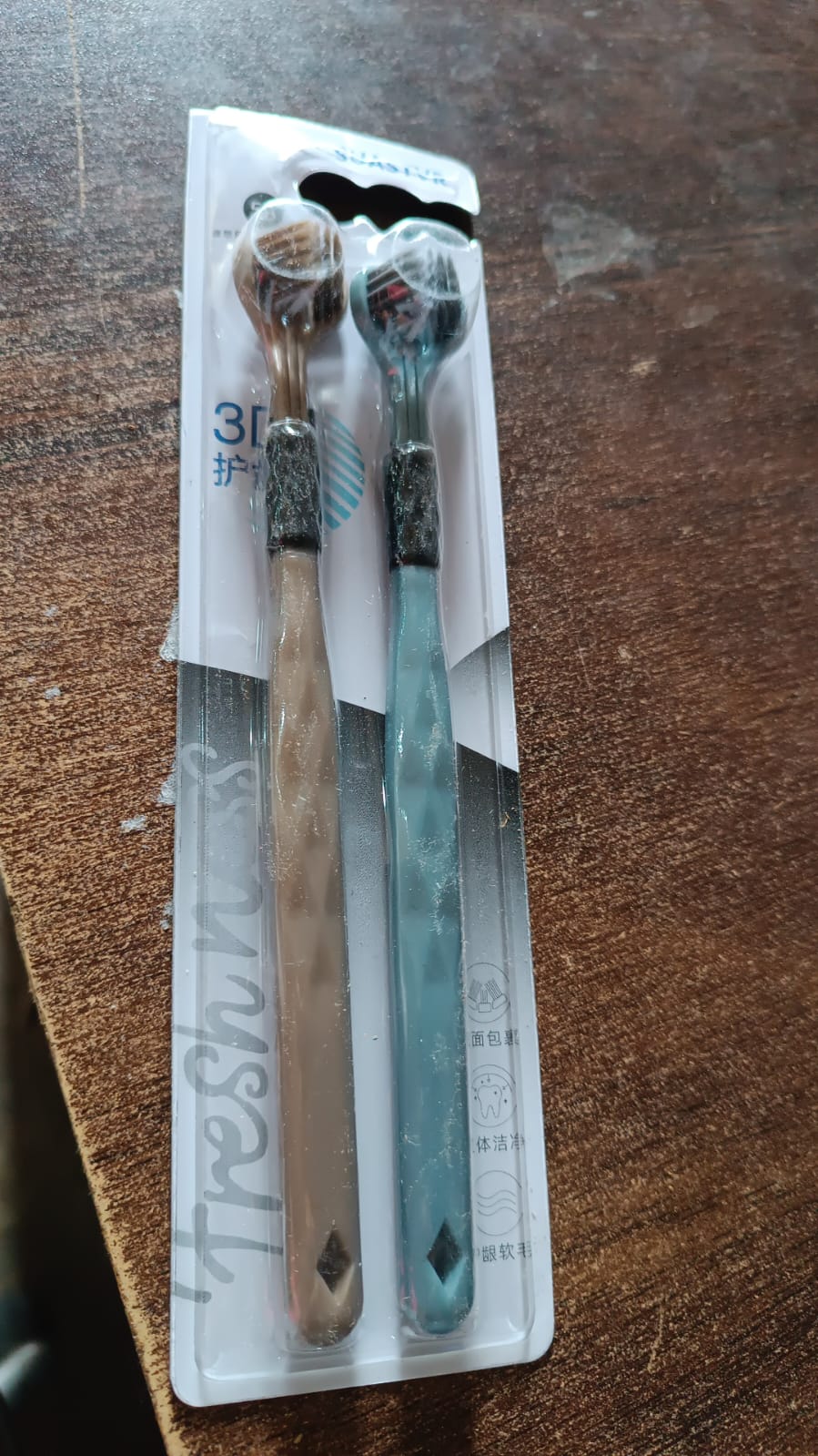 3 Sided Toothbrush, Soft Bristle Toothbrush (2 Pc Set) - Springkart