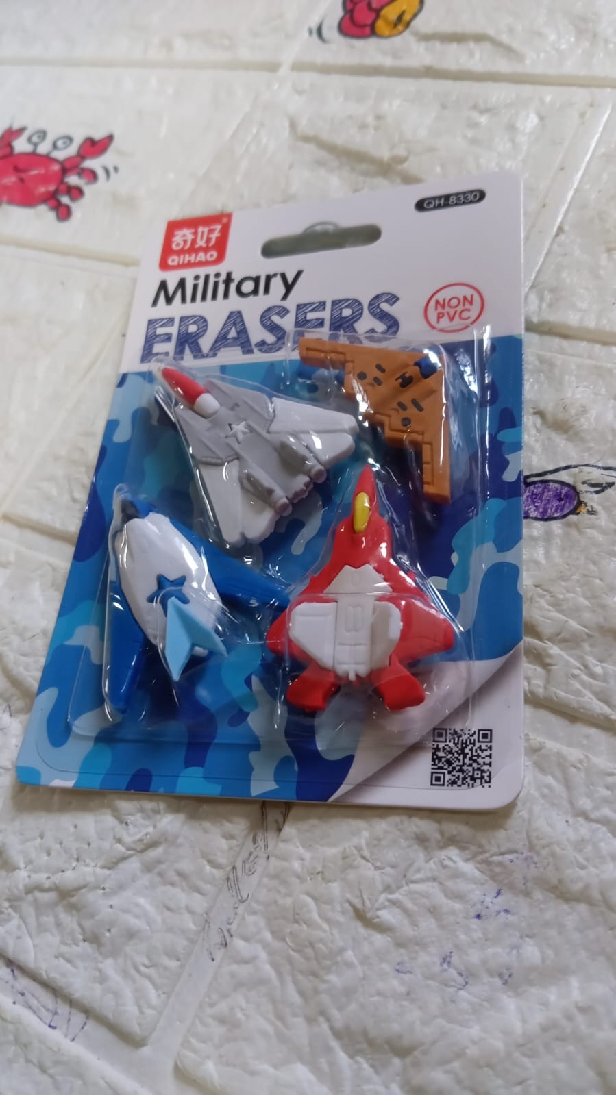 Fun Erasers for Kids: Gun & Plane Shapes (4-Pack, Gift Set) - Springkart