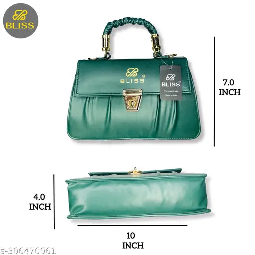 "Stylish Classic Women Sling Bag (Green) | Elegant attractive beautiful sling bag for women (Green)| Gorgeous Stylish Handbag| Green Sling Bag For Girls & Womens| "