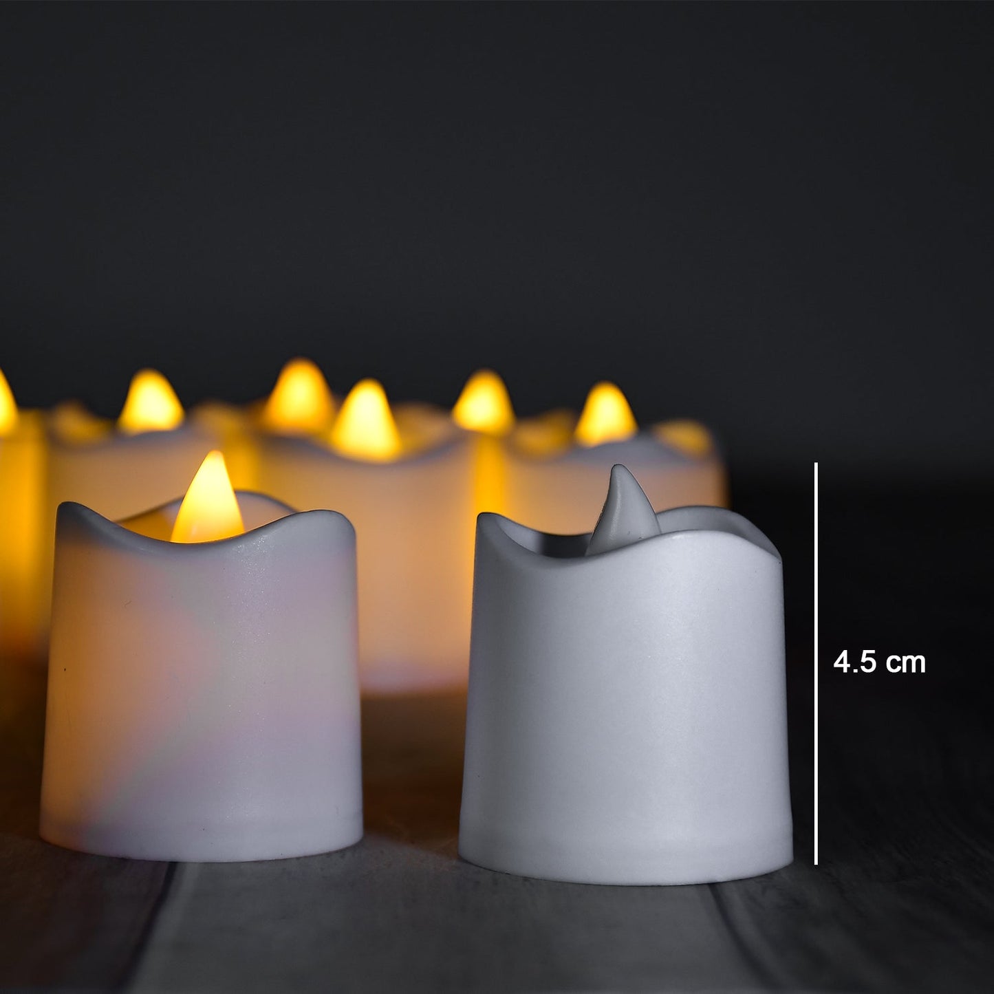 Flameless LED Tealights, Smokeless Plastic Decorative Candles - LED Tea Light Candle For Home Decoration (Pack Of 24) - Springkart