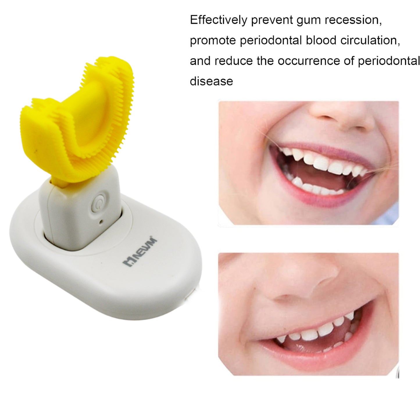 12577 Ultrasonic Electric Toothbrush U Shaped Automatic Toothbrushes For Teeth Whitening Rechargeable Waterproof Training Toothbrushes For Kids Childrens (1 Pc) - Springkart